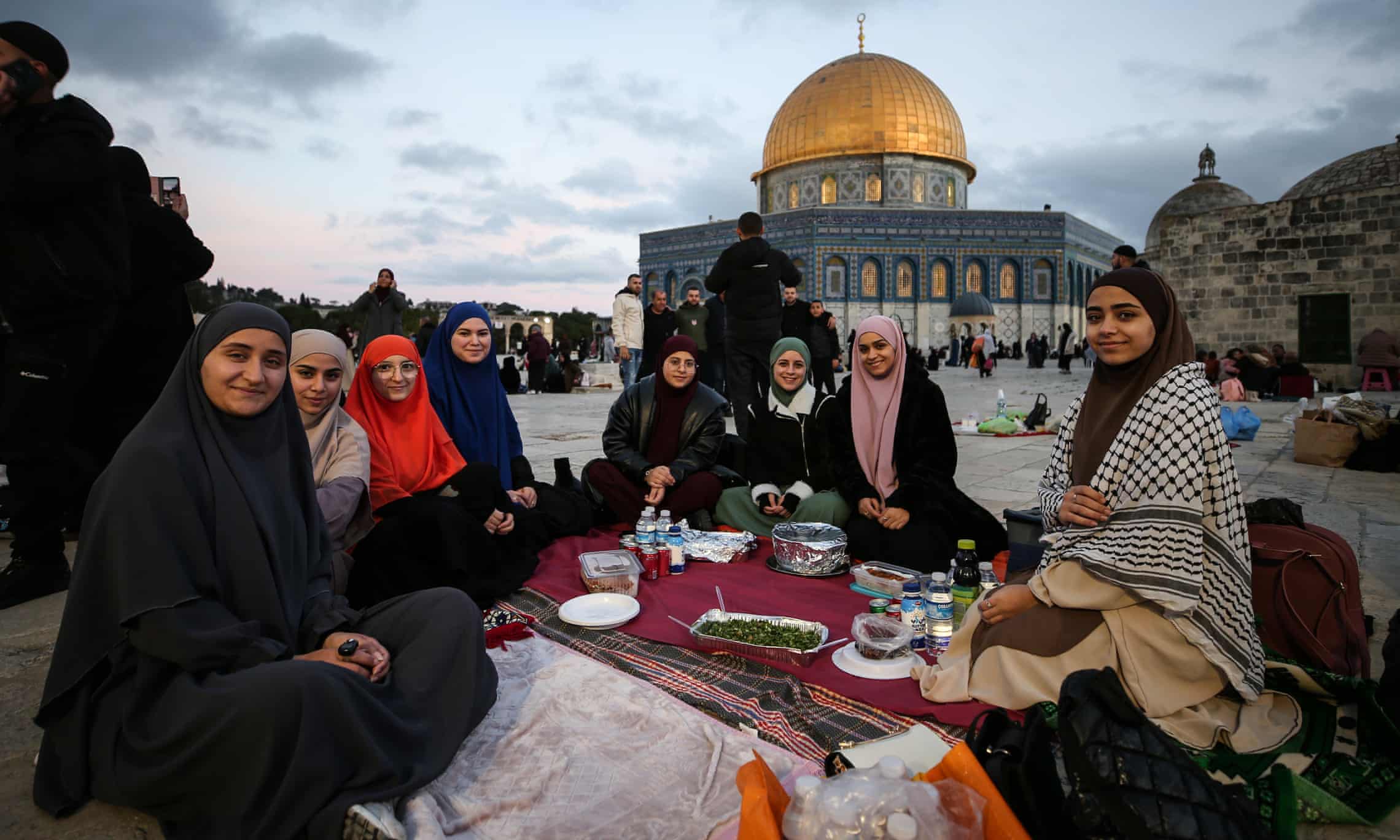 Muslim women at Dome of the Rock