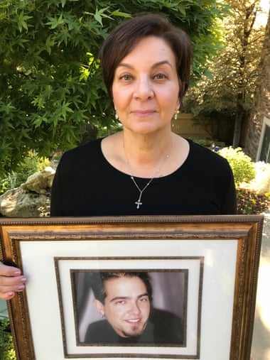 Sandra Kresser with a picture of her son, Josh.