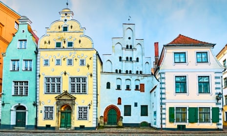 Old houses in downtown Riga.