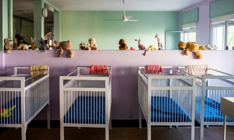 Empty beds in Dakar’s Pouponnière. Initially founded in 1955 to help overwhelmed hospitals, the orphanage’s main purpose today is to care for abandoned or orphaned babies. 
