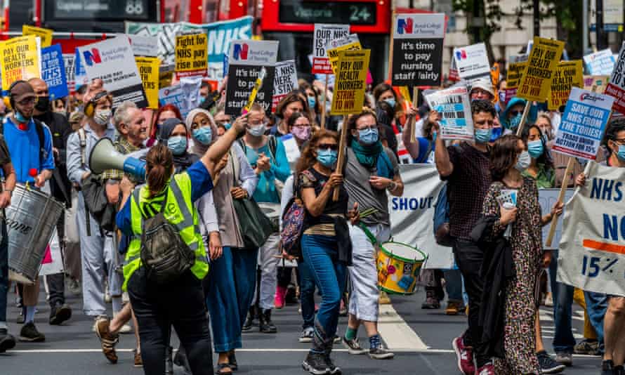 NHS protest for NHS pay justice