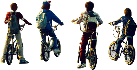 Stranger Things boys on bikes