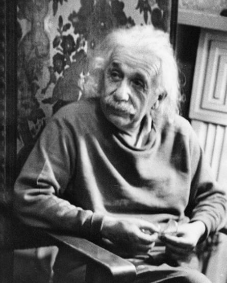 Albert Einstein at home in New Jersey, 1948