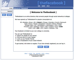 Here’s what the original website for ‘The Facebook’ used to look like back in 2004.