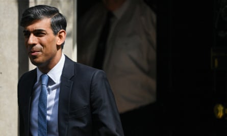 Rishi Sunak seen leaving Downing Street