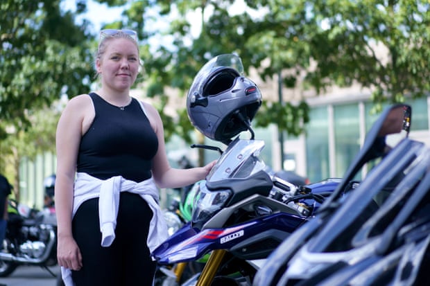 Chelsea Wilson, a friend of Harry Dunn, at the ‘rev-off’ outside the US embassy in London.
