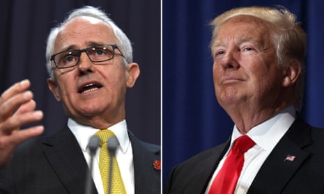 A composite picture of Malcolm Turnbull and Donald Trump