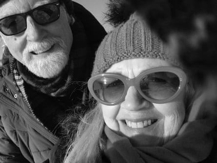 Black and white photograph of Larry Garner and his partner Lynne