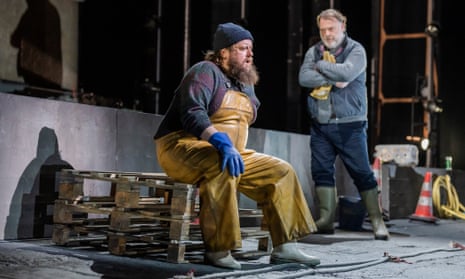 Allan Clayton and Bryn Terfel photographed from the wings during rehearsals for Peter Grimes at the Royal Opera House.