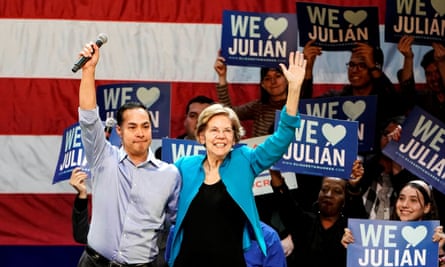 Julián Castro, the only Latino candidate in the Democratic race. He dropped out early and threw his support behind Elizabeth Warren.