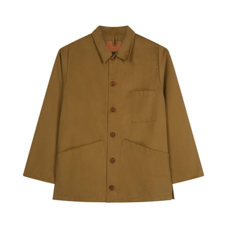 A brown jacket on a white background