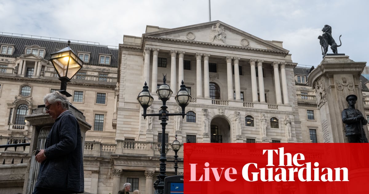 Bank of England to make ‘finely balanced decision’ on interest rates today; UK construction activity tumbles – business live Bank of England to make ‘finely balanced decision’ on interest rates today; UK construction activity tumbles – business live