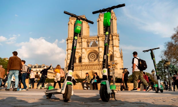 Lime electric scooters