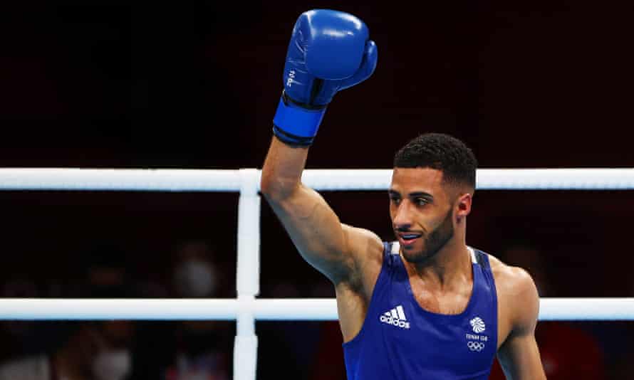 Galal Yafai of Team Great Britain connected time 15 of the Tokyo 2020 Olympic Games astatine Kokugikan Arena connected August 07, 2021 successful Tokyo, Japan. (Photo by Buda Mendes/Getty Images)