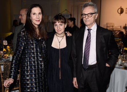 With her parents Laurie Simmons and Carroll Dunham, 2016.