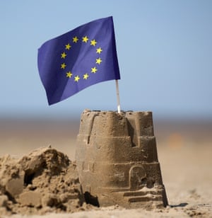 The flag of the European Union.