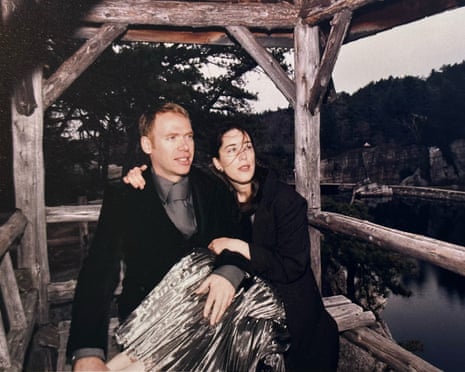 Scott Westerfeld and Justine Larbalestier eloping on our wedding day, Mohonk Mountain House, upstate NY, 2001.