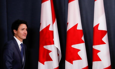 Justin Trudeau arrives to speak to media in Ottawa, Ontario, Canada, on 23 October. 