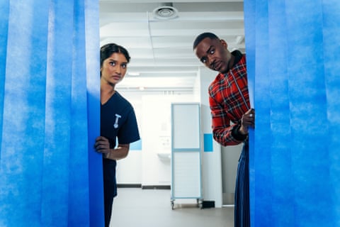 Hospital pass: Sethu and Ncuti Gatwa in episode one of the new series of Doctor Who.