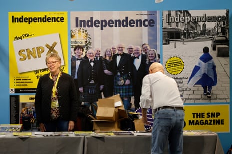 Andy Burnham’s visit to Scotland coincides with the SNP’s annual party conference in Aberdeen. Photograph: Murdo MacLeod/The Guardian