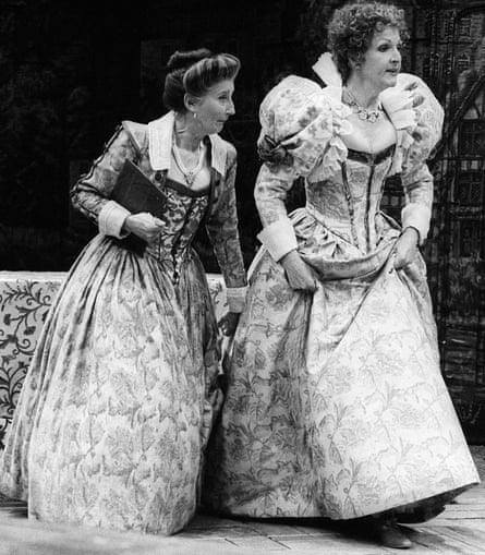Law with Penelope Keith, right, in The Merry Wives of Windsor, Chichester Festival theatre, 1990.