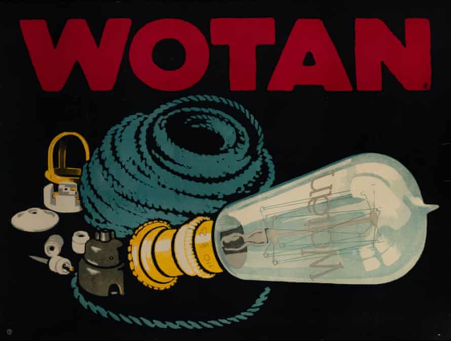 Wotan light bulb poster by Ludwig Hohlwein