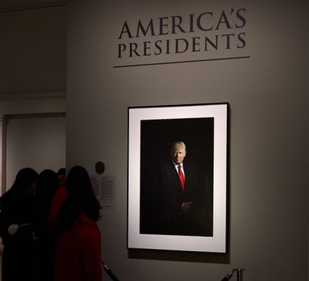 An earlier photograph of Donald Trump that hung at the National Portrait Gallery.