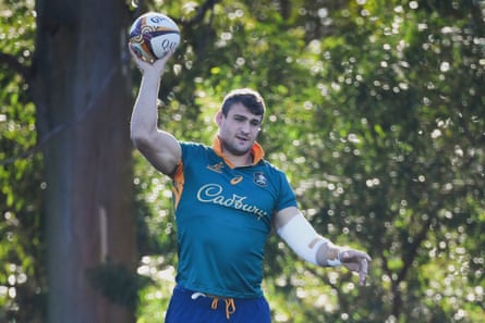 Australia’s Nick Champion de Crespigny catches a ball