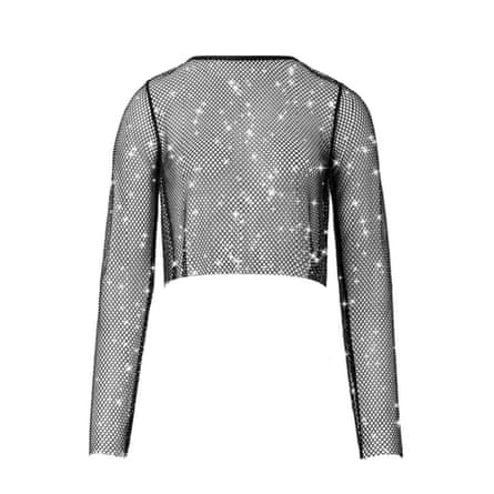 Bluebella Noor Sheer Mesh Top Black