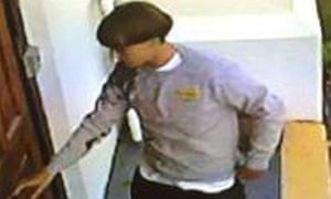 CCTV still of shooting suspect Suspect sought in connection with the Charleston shooting.