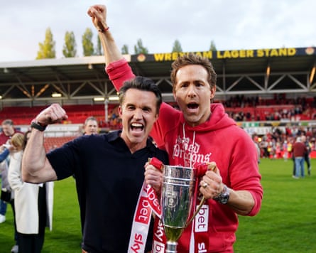 Wrexham co-owners Ryan Reynolds (right) and Rob McElhenney