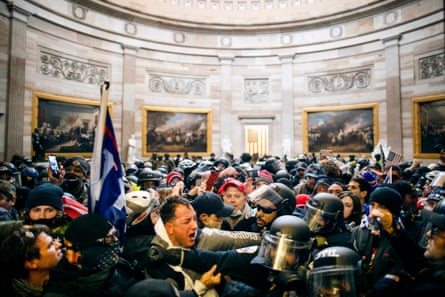 Trump supporters clash with police