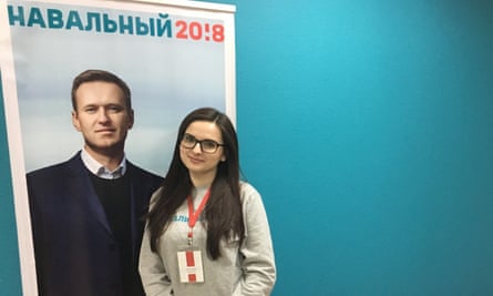 Ksenia Pakhomova, head of the Navalny campaign in Kemerovo