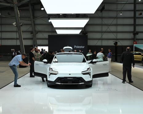 A Polestar 4 on display during the Everything Electric electric vehicle show in Melbourne