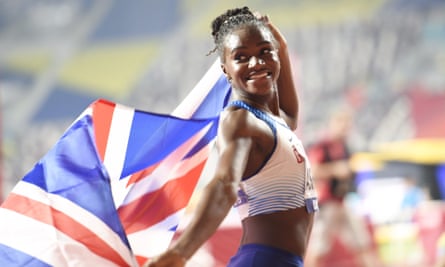 Golden girl: at the IAAF World Championships in Doha, Qatar, 2019.