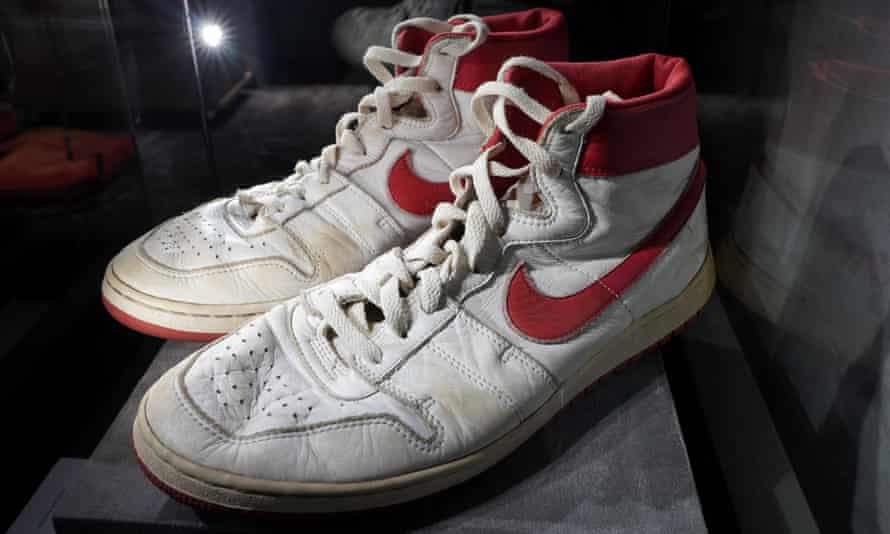 Michael Jordan’s game-worn Chicago Bulls epoch shoes person sold for $1.5m.