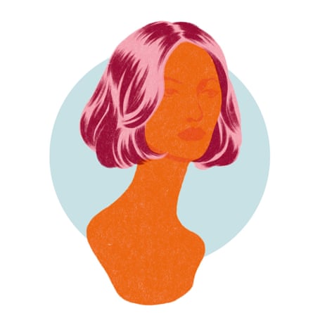 An illustration of a bob hairstyle on a dummy