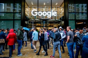 Google staff is starting to go to the company headquarters in London.