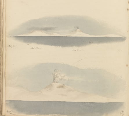 Watercolour sketches from Sir Joseph Hooker’s illustrated Antarctic journal.