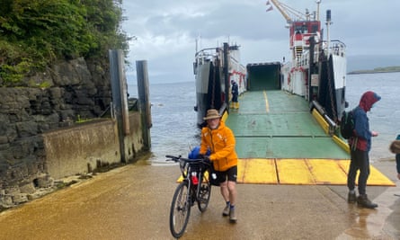 Kevin disembarking on Mull