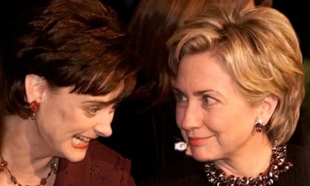 Cherie Blair and Hillary Clinton, pictured in 1999, have been friends since their husbands ran the White House and Downing Street. 