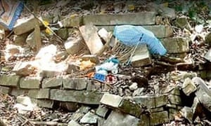 One of the destroyed Otomi altars at Mayonhika, in Hidalgo state.