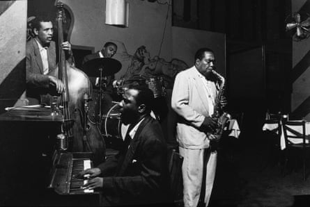 Playing with Charles Mingus, Thelonious Monk and Charlie Parker at the Open Door, New York, September 1953.