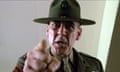 R Lee Ermey as Gunnery Sgt Hartman in Full Metal Jacket.