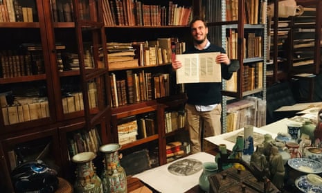 Alessandro Bisello, 30, book dealer in Padua, Veneto. Met officers have returned 240 culturally significant specialist books worth in excess of £2.5 million to their rightful owners following a joint operation with Romanian authorities.