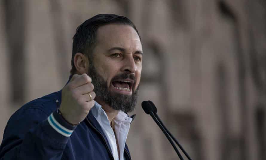 The leader of far-right party Vox, Santiago Abascal.