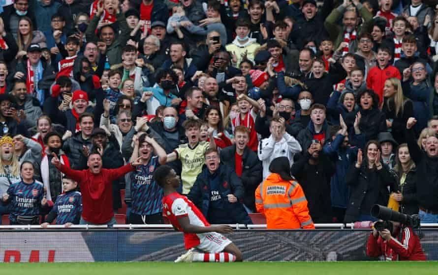 Bukayo Saka sparks scenes of joy after his opening goal