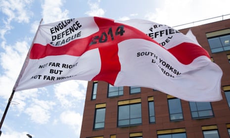 An EDL protest in Rotherham in 2014. There were concerns over posts on its Newcastle Facebook page seeking donations for its ‘homeless outreach’ work.
