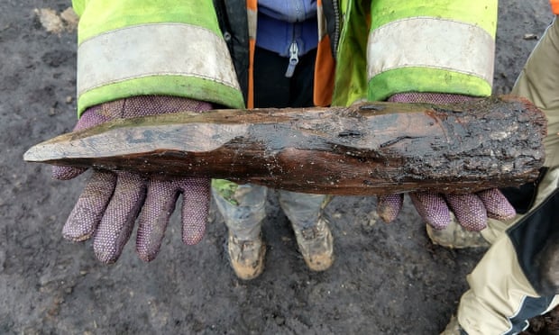A 4,300-year-old stake discovered in a field in Suffolk.