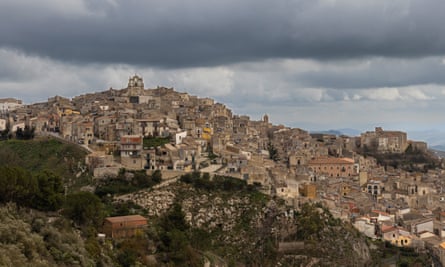 View of the town of Mussomeli.
